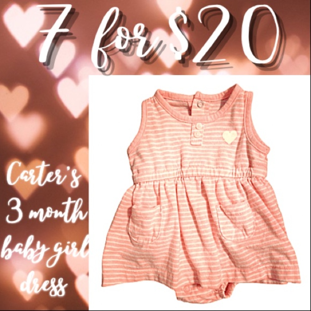 💘7 for $20 or 3/$10💘Carter’s pink dress